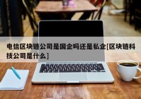 电信区块链公司是国企吗还是私企[区块链科技公司是什么]