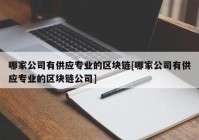 哪家公司有供应专业的区块链[哪家公司有供应专业的区块链公司]